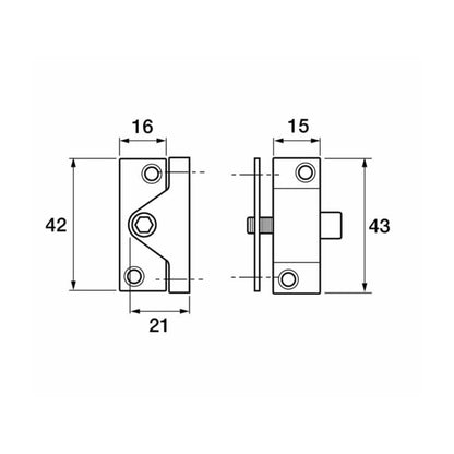 Yale Window Locks 4 Pack Key Operated Lock Brass Finish Standard Security 8K118
