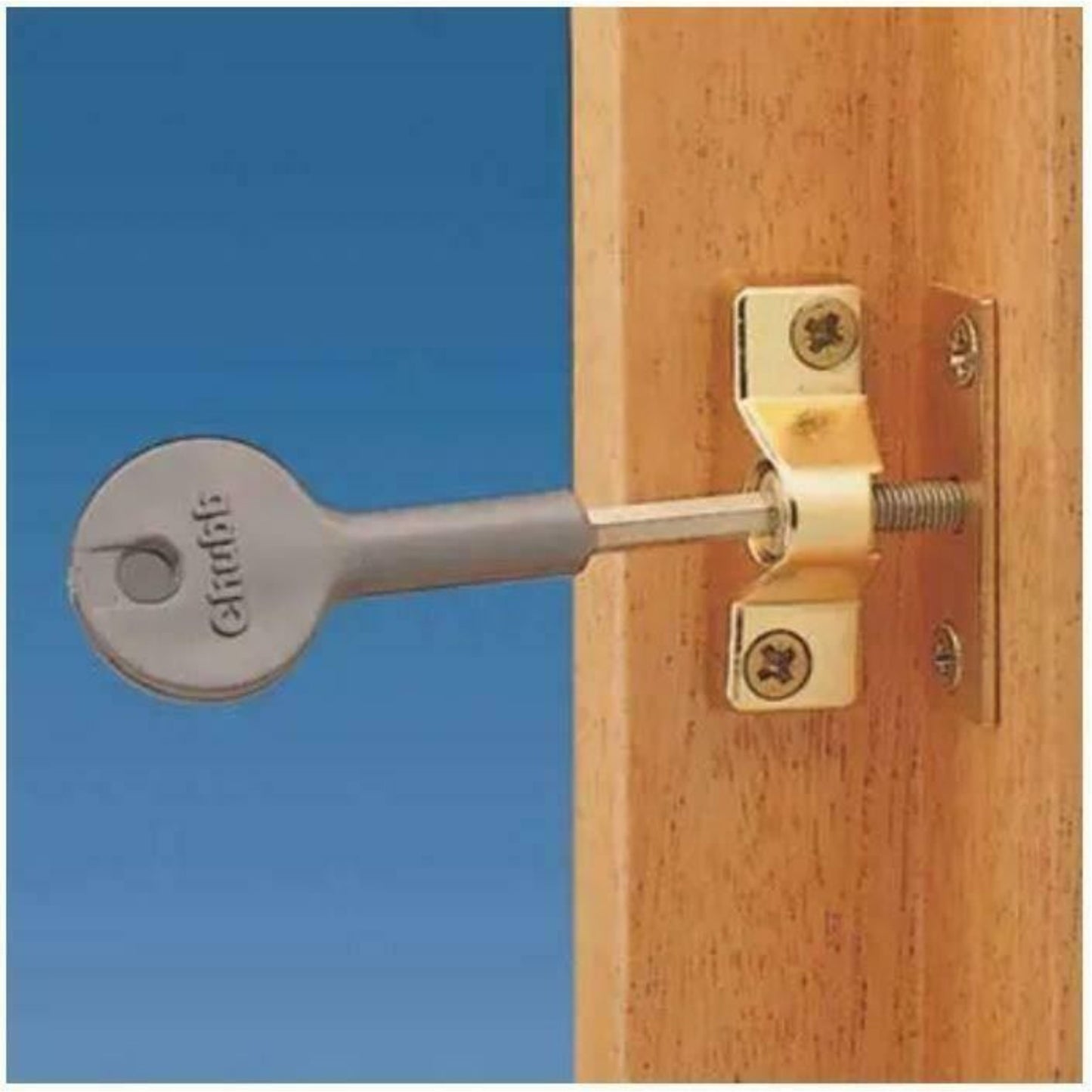 Yale Window Locks 4 Pack Key Operated Lock Brass Finish Standard Security 8K118