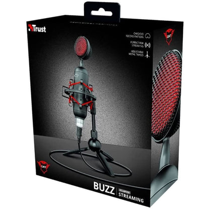 Trust GXT Buzz USB Streaming Microphone Background Noise Reduction Tripod Stand