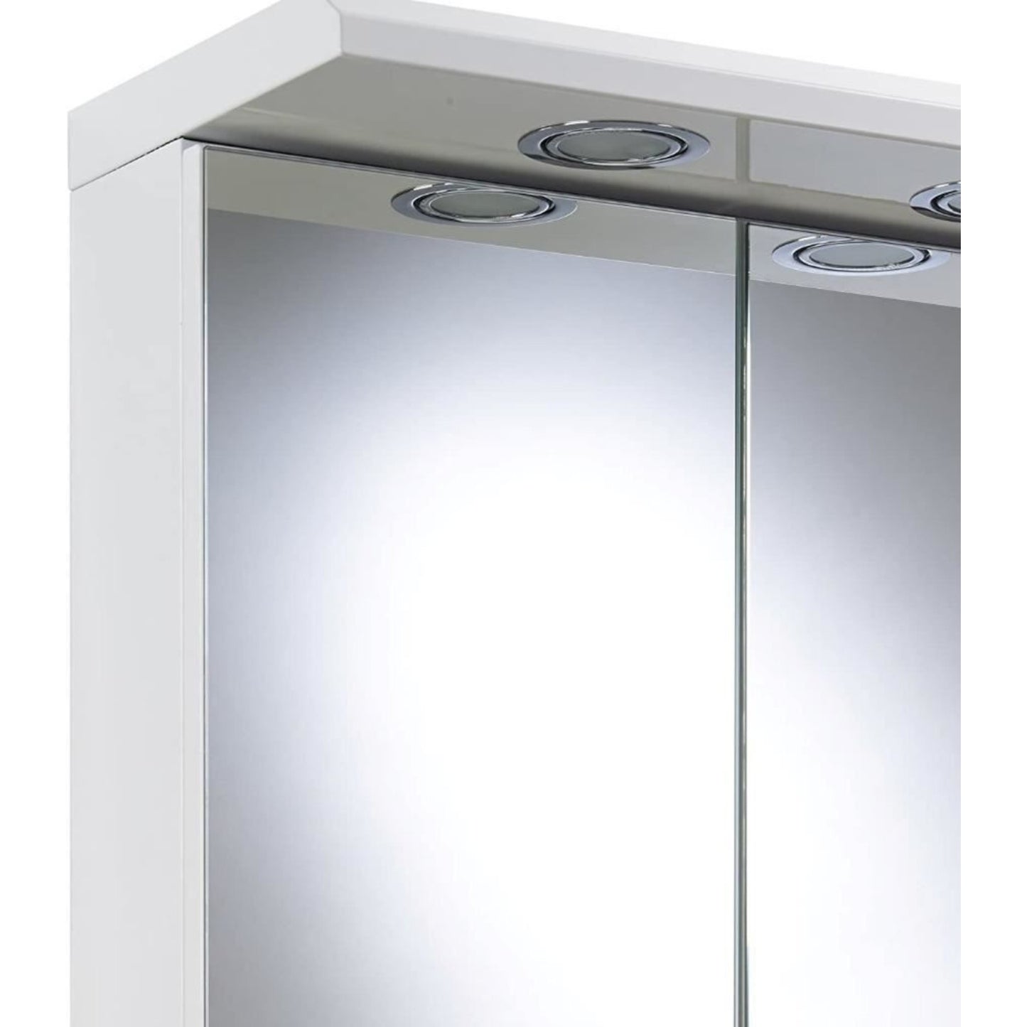 Croydex Shire 2 Door Mirror Cabinet with Light and Shaver Socket White WC26722