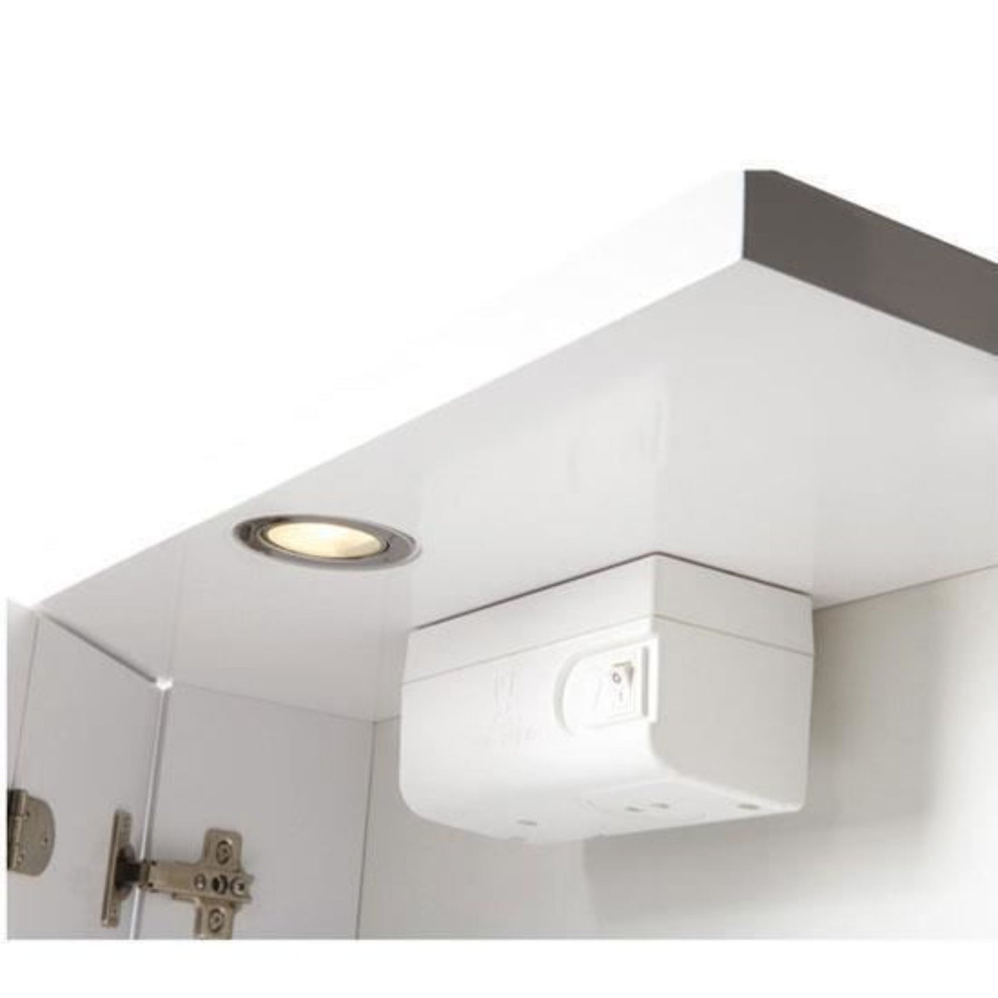 Croydex Shire 2 Door Mirror Cabinet with Light and Shaver Socket White WC26722