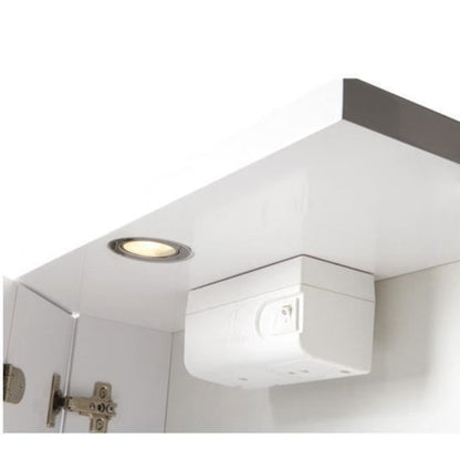 Croydex Shire 2 Door Mirror Cabinet with Light and Shaver Socket White WC26722