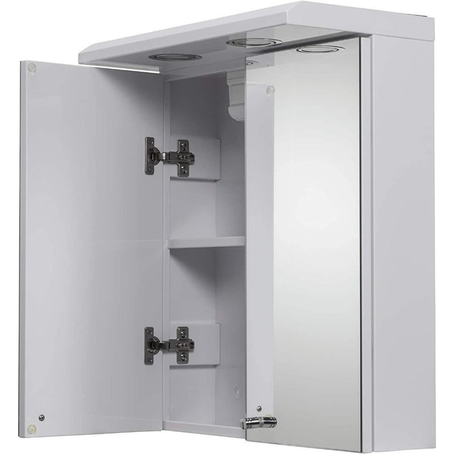 Croydex Shire 2 Door Mirror Cabinet with Light and Shaver Socket White WC26722