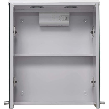 Croydex Shire 2 Door Mirror Cabinet with Light and Shaver Socket White WC26722