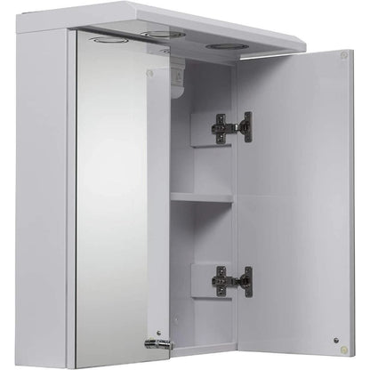 Croydex Shire 2 Door Mirror Cabinet with Light and Shaver Socket White WC26722