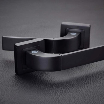 Yale Black Door Handle Bathroom Door Handles with Keyhole Covers Metal Bologna