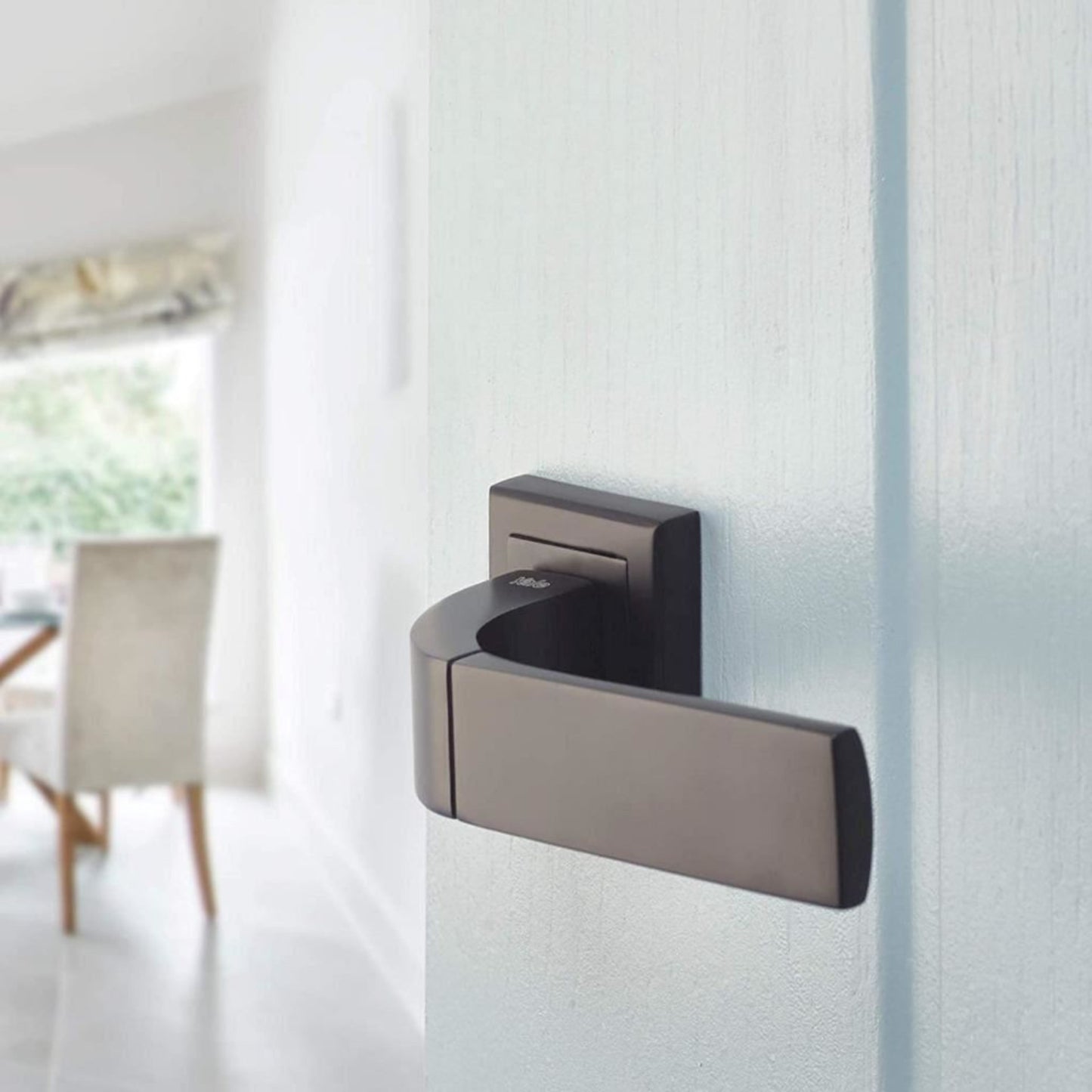 Yale Black Door Handle Bathroom Door Handles with Keyhole Covers Metal Bologna