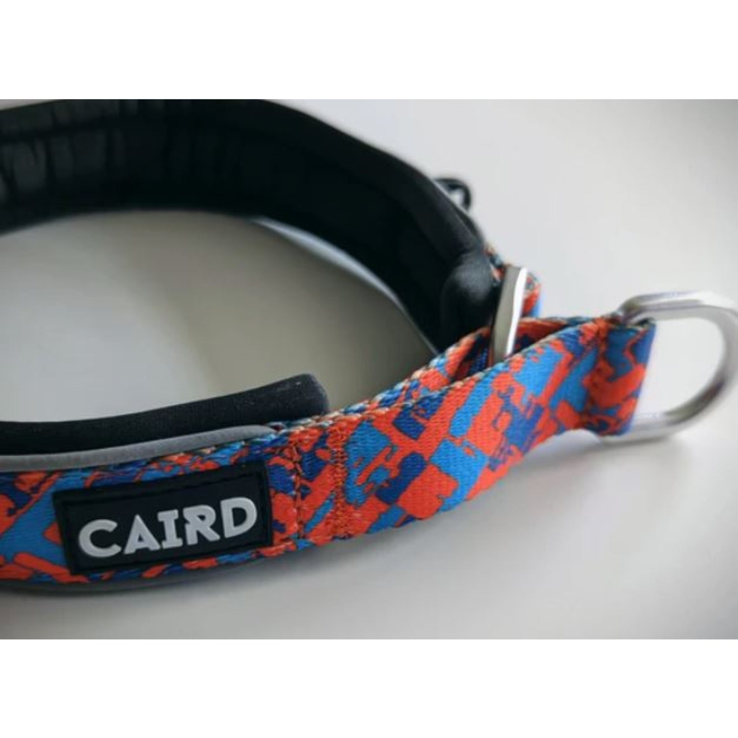 CAIRD Training Slip Dog Collar Reflective with Aluminium D-Ring Nylon Padded Neoprene No-Choke