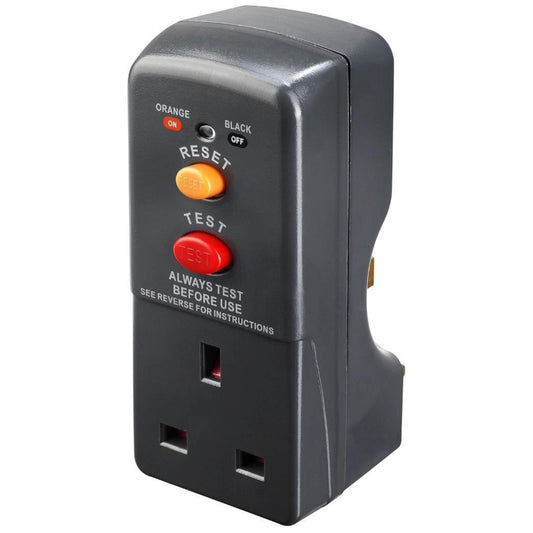 Masterplug Newlec rcd Safety Adaptor Single Safety Circuit Breaker Socket ARCDKG