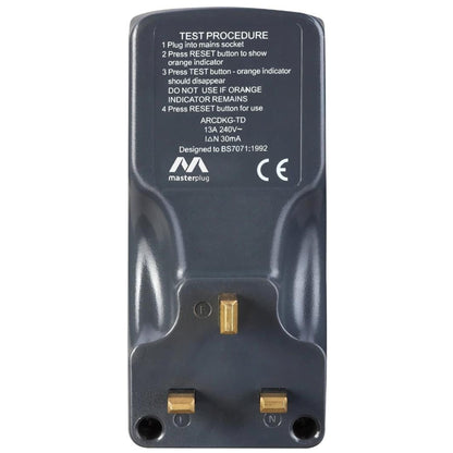 Masterplug Newlec rcd Safety Adaptor Single Safety Circuit Breaker Socket ARCDKG
